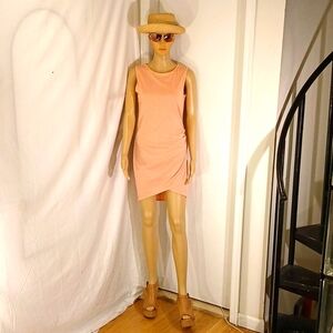 NWOT Donna Karan Pink Summer Sleeveless T Shirt Dress